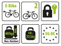 LAS SD260 Fahrradträger für die Anhängerkupplung