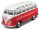 Burago VW T1 weiß/rot 1/64